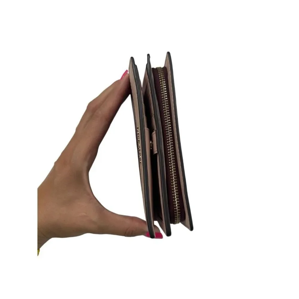 Kate Spade Cameron Two Tone Bifold Wallet Mulberry Smoke
